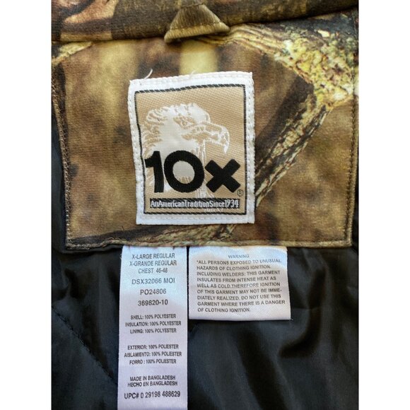 Brown Mosley Oak 10 X Break Up Infinity Hunting Coat sz XL - Picture 3 of 3